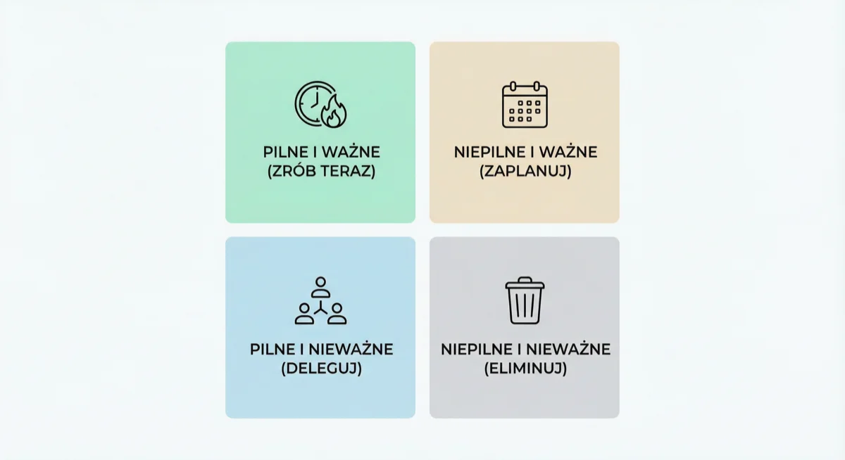 Macierz Eisenhowera - ustalanie priorytetów