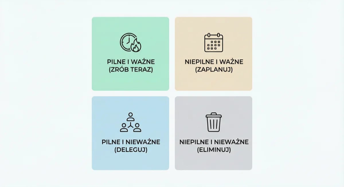 Macierz Eisenhowera - ustalanie priorytetów