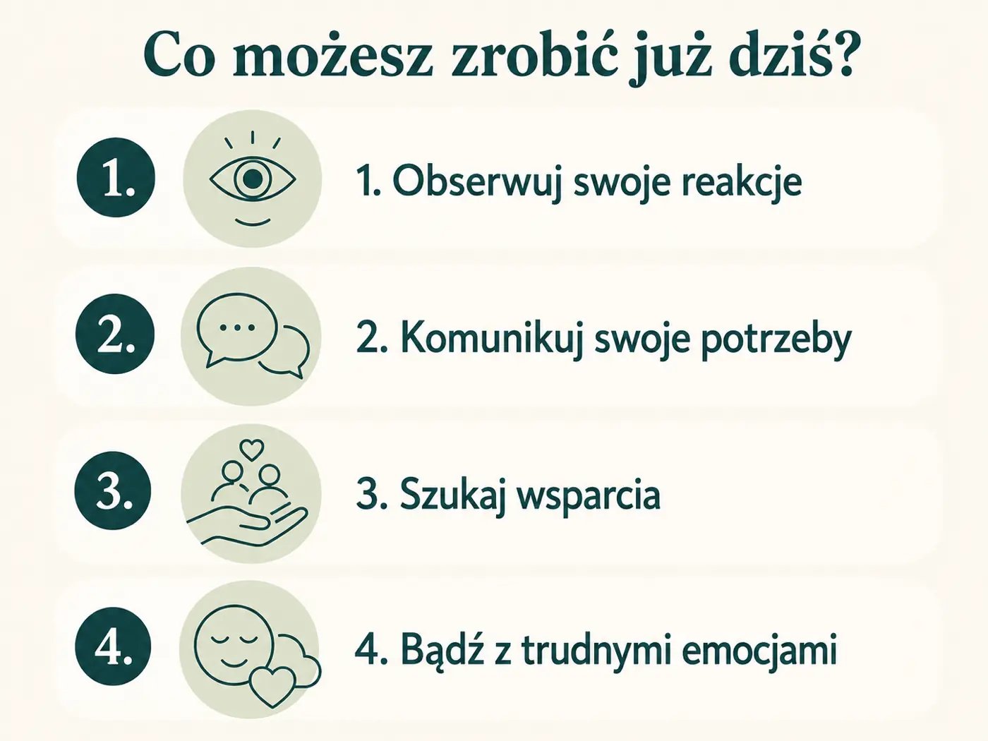 Infografika z czterema krokami, które możesz zrobić już dziś dla bezpieczniejszego przywiązania